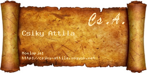 Csiky Attila névjegykártya