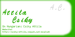 attila csiky business card